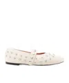 Stella Mccartney Ryder Semi Shine Alt Mat Flats Vanilla In White