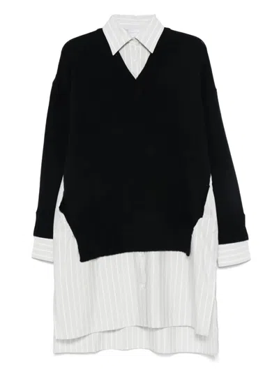 Stella Mccartney Robe Midi À Col Ras Du Cou