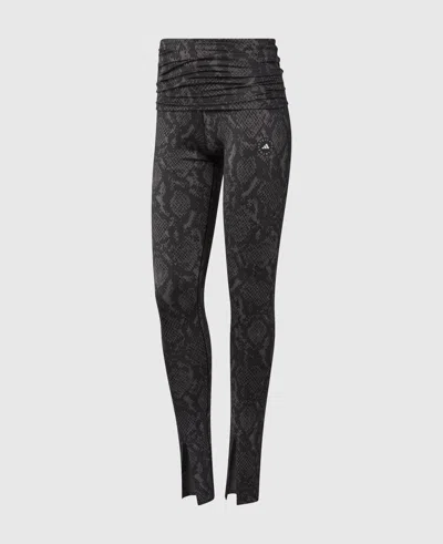 Stella Mccartney Roll-top Split-cuff Graphic Print Leggings