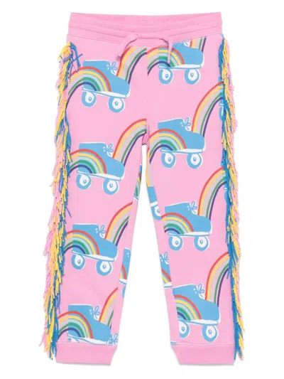 Stella Mccartney Kids' Rollers Track Pants In Pink