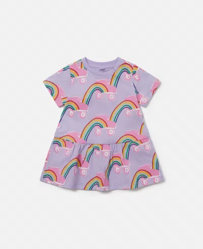 Stella Mccartney Rollerskate Rainbow Print Dress In Purple