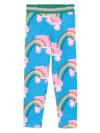 Stella Mccartney Rollerskate Rainbow-print Leggings In Blue