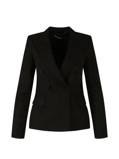 Pre-owned Stella Mccartney Romy Animal-print Blazer In Black