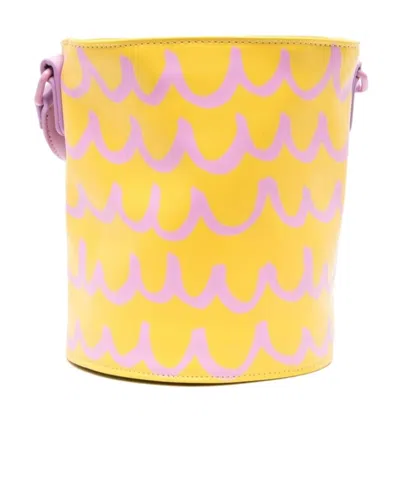 Stella Mccartney Kids' Pineapple-shaped Crossbody Bag In Yellow