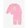 Stella Mccartney Rosa Flower-print Two-piece Cotton-jersey Set 6-36 M In Rosa