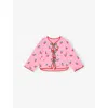 Stella Mccartney Cherry Print Quilted Jacket In Rosa/multicolor