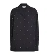 Stella Mccartney Womens Ramadan Crystal-embellished Woven Shirt Black In Black