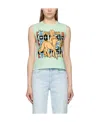 Stella Mccartney Round Collar Pattern Printed Sleeveless Vest In Multicolor