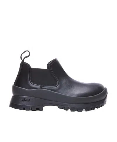 Stella Mccartney Round-headed Short Boots In Black