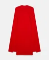 Stella Mccartney + Net Sustain Cape-effect Crepe Midi Dress In Lipstick Red