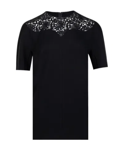 Stella Mccartney Round-neck Design Blouse In Black