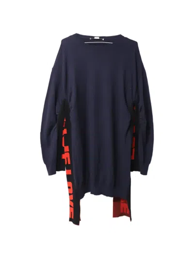 Pre-owned Stella Mccartney Round-neck Long-sleeve Sweater In Blue