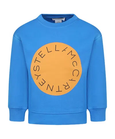 Stella Mccartney Kids' Round-neck Sweatshirt In Blue