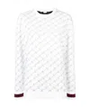 Stella Mccartney Round-necked Logo Sweater In White