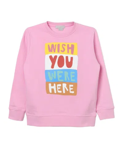 STELLA MCCARTNEY STELLA MCCARTNEY KIDS TEXT-PRINTED CREWNECK SWEATSHIRT