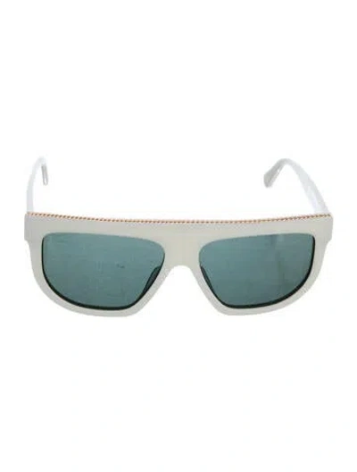 Pre-owned Stella Mccartney Round Tinted Sunglasses In White