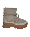 Stella Mccartney Round Toe Puffy Trace Boots In Gray