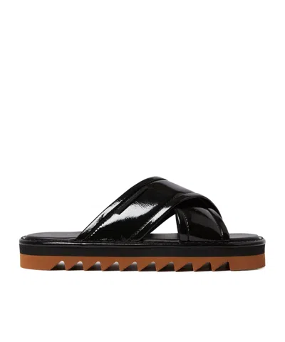 Stella Mccartney Round Toe Slippers In Black