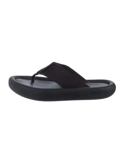 Pre-owned Stella Mccartney Rubber Flip Flops In Black