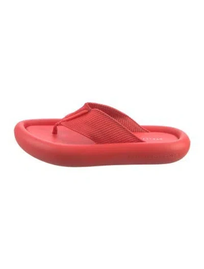 Pre-owned Stella Mccartney Rubber Flip Flops In Red