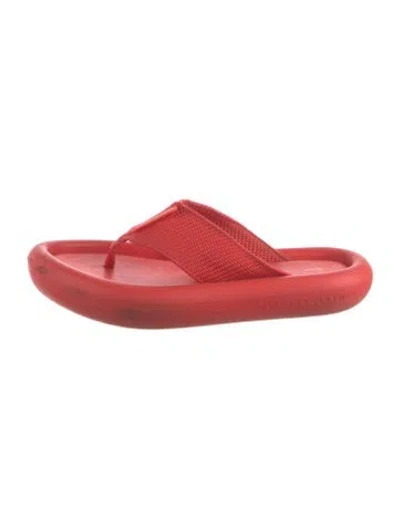 Pre-owned Stella Mccartney Rubber Slides In Red