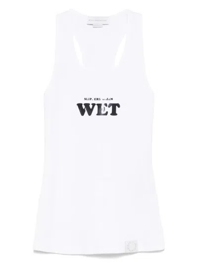 Stella Mccartney Rubberised Slogan-print Tank Top
