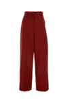 Stella Mccartney Tiziano Red Wool Ruby Wide-leg Pant In Red