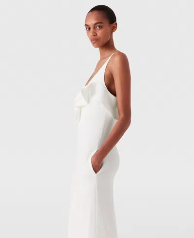 Stella Mccartney Ruffle Tier V-neck Dress In White