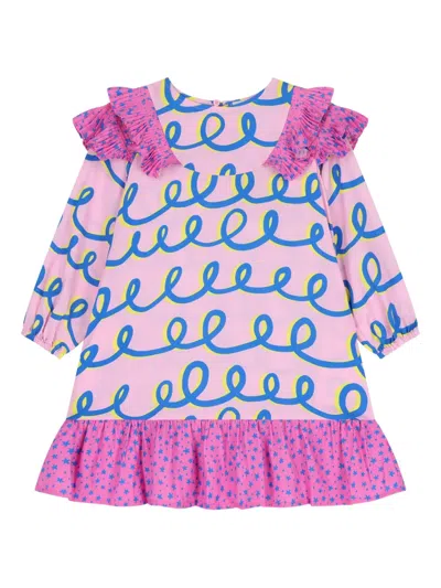 Stella Mccartney Kids' Ruffled Dress In Pink