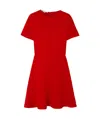 Stella Mccartney Ruffled Cady Mini Dress In Red