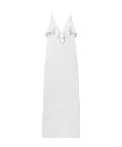 Stella Mccartney Ruffled Layered V-neck Dress In White
