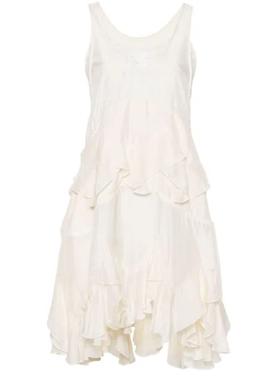 Stella Mccartney Sleeveless Laced Dress In White