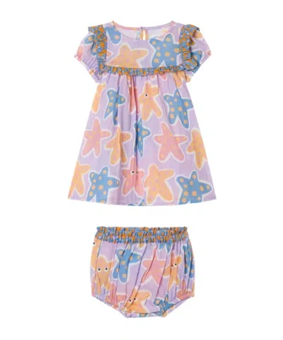Stella Mccartney Kids' Ruffled Printed Dress Set (set Of Two) In Multi