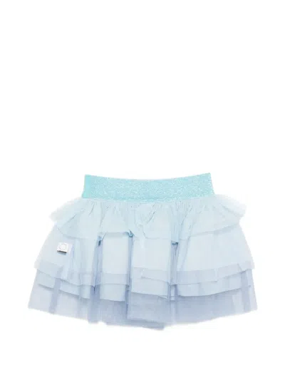 Stella Mccartney Ruffled Skirt In Blue
