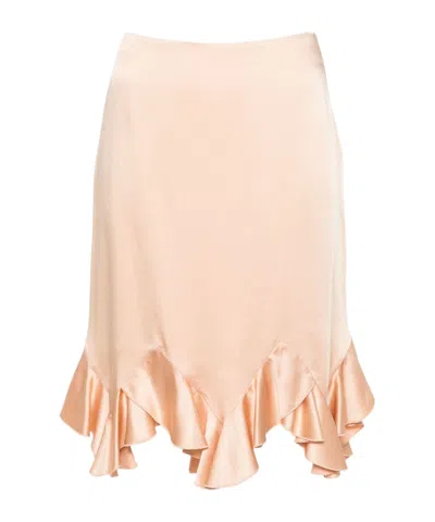 Stella Mccartney Ruffled Skirt In Nude