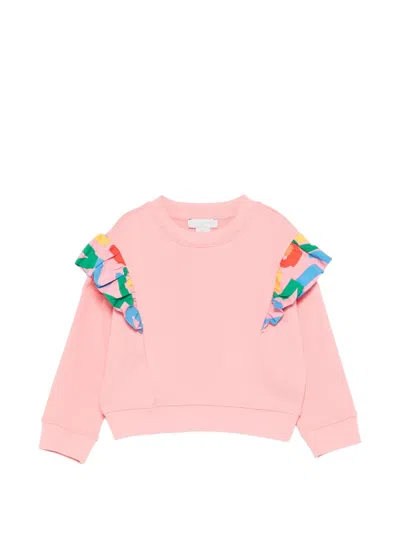 Stella Mccartney Ruffled Sweatshirt In Pink