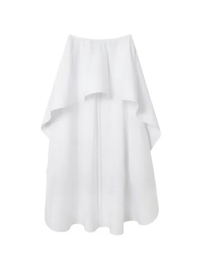 Stella Mccartney Ruffled-overlay Midi Skirt In White