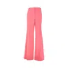 Stella Mccartney Stretch Wool Pants With High Waist In Pink
