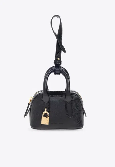 Stella Mccartney Ryder Airpods Case Keyring In Black