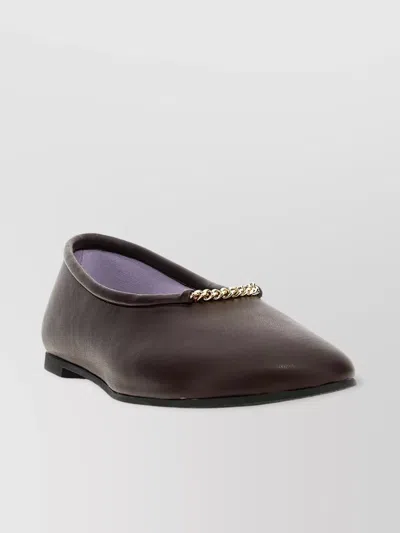 STELLA MCCARTNEY 'RYDER' BALLERINA FLATS CHAIN DETAIL