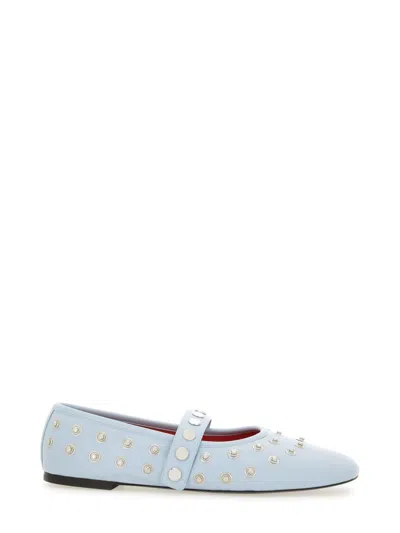 Stella Mccartney Ryder Eco Alter Mat Studded Ballerina Flats In Baby Blue