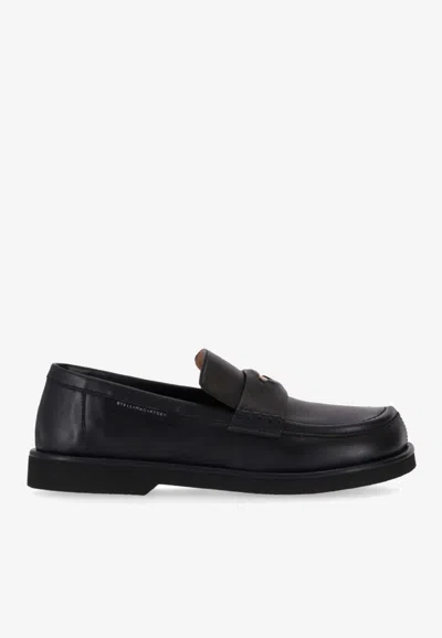 Stella Mccartney Ryder Classic Loafers In Faux Leather In Black