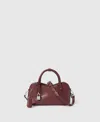 Stella Mccartney Ryder Bordeaux Handbag With Two Top Handles And Front Padlock Detail With Logo In Ecoleather Woman In Burgundy