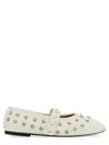 Stella Mccartney Ryder Semi Shine Alt Mat Flats Vanilla In White