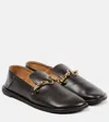Stella Mccartney Loafers Flat Sole Round Toe Gold-tone Hardware In Braun