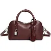 Stella Mccartney Ryder Faux Leather Satchel In Burgundy