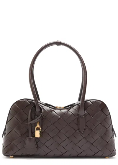 Stella Mccartney Ryder Faux Leather Shoulder Bag In Dark Brown