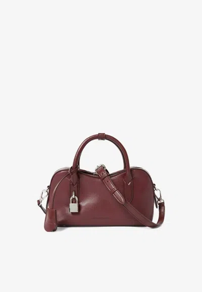 Stella Mccartney Ryder Faux Leather Top Handle Bag In Burgundy