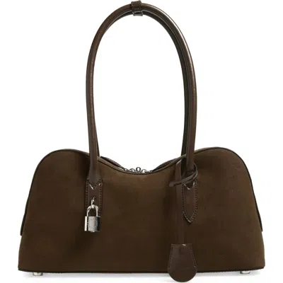 Stella Mccartney Ryder Faux Suede Crossbody Bag In Brown