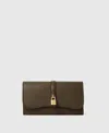 Stella Mccartney Ryder Flap Continental Wallet In Green
